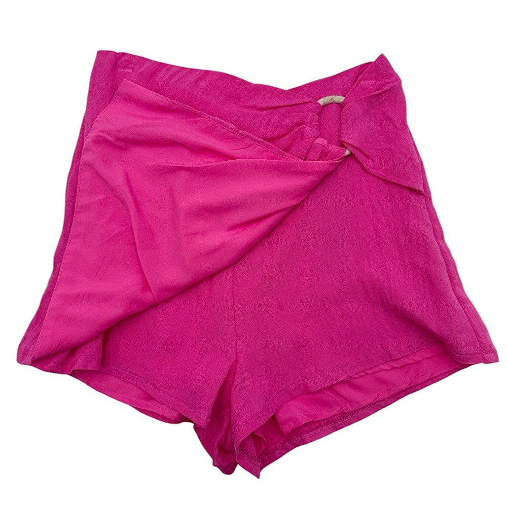 Do+Be Hot Pink High Waist Knot Front Wrap Skort Size Small NWT - Picture 2 of 7
